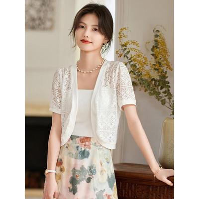 Women's Elegant Hollow-Out Knit Cardigan