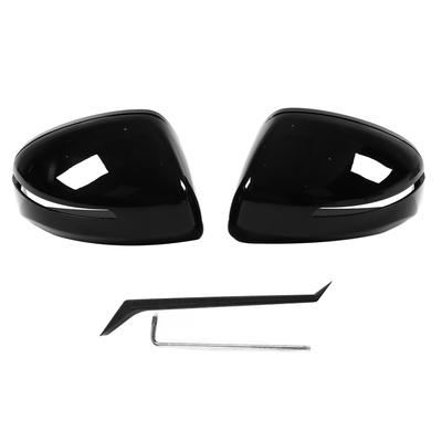 2pcs Left Right Rearview Mirror Cover Trim Gloss Black Side Wing Mirror Caps Replacement for TT TTS TTRS MK2 R8