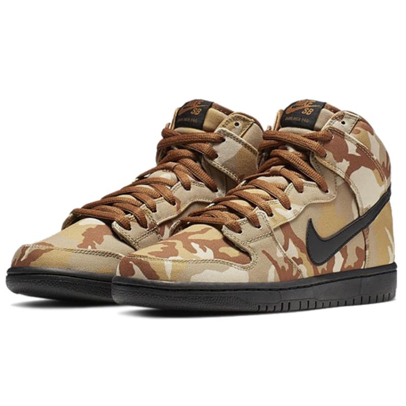 Nike SB Dunk High Pro Brown Camo 2019 Skateboard Shoes BQ6826-200