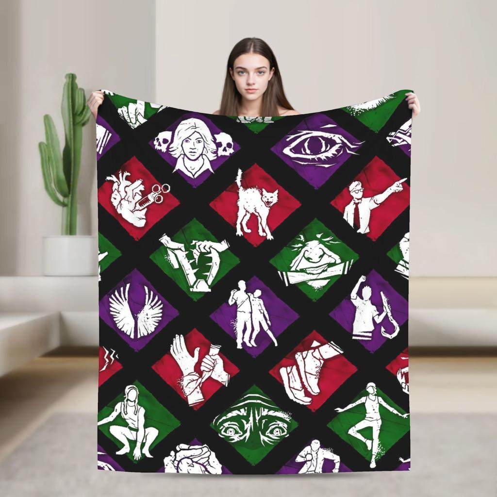 Deads by Daylights Warm Blanket  Picnic Plush Bedding Throws Novelty Outdoor Flannel Bedspread Sofa Bed Cover