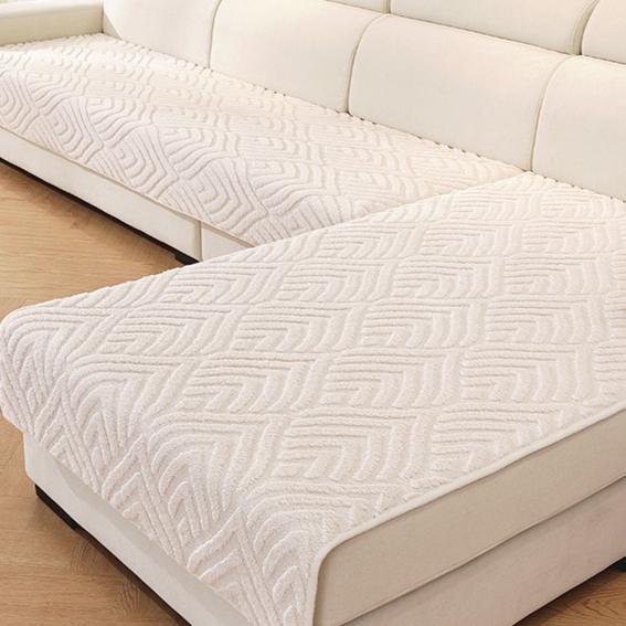 Isoliertes Flanell-Sofakissen Kaltwetter Anti-Rutsch-Sofakissen Samtiges Plüschkissenbezug Herbst Kaltwetter Sofa-Schutzhandtuch Kissen 70x70cm 1 Pcs