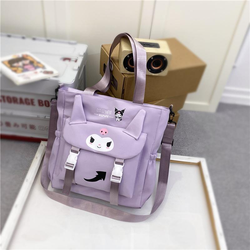 New student trend cartoon large capacity women's shoulder messenger bag versatile commuter tote bag tote bag