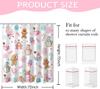 GAEChristmas Shower Curtain Cute Xmas Snowman Gingerbread-Man Santa Claus Shower Curtain for Kids Christmas Bathroom  Waterpro