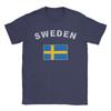 Sweden Swedish flag TShirt Beach Pure Cotton T Shirts For Unisexs Harajuku Casual Tshirt Short Sleeve Classic Clothes