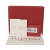 Used 8901 VLTN Logo Embossed Zip Card Holder 1Y0P0540BHY 7943 Calfskin RFID Unused One Stud Black Men's from Japan