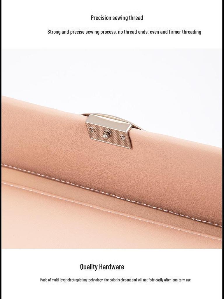 Women's Retro Leaf Buckle PU Leather Long Wallet & Clutch - Large Capacity