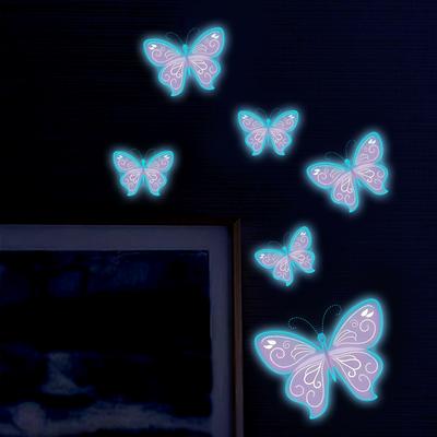 Glow-in-the-Dark Butterfly Wall Decals for Bedrooms, Living Rooms and Children's Rooms