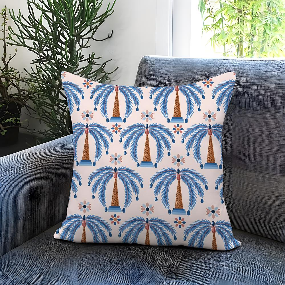 Palm Tree Cushion Cover Comfortable Reversible Pillow Cover Ideal for Car Sofa Bedroom Beyond