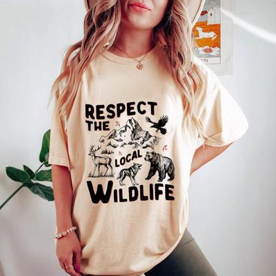 Adventure Awaits Outdoor Graphic Printed Round Neck Casual Loose Cotton Short Sleeved Top T-Shirts Women’s
