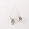 Black Rutile Gemstone 925 Sterling Silver Jewelry Handmade Girls Earrings 2.3" EE-166-25