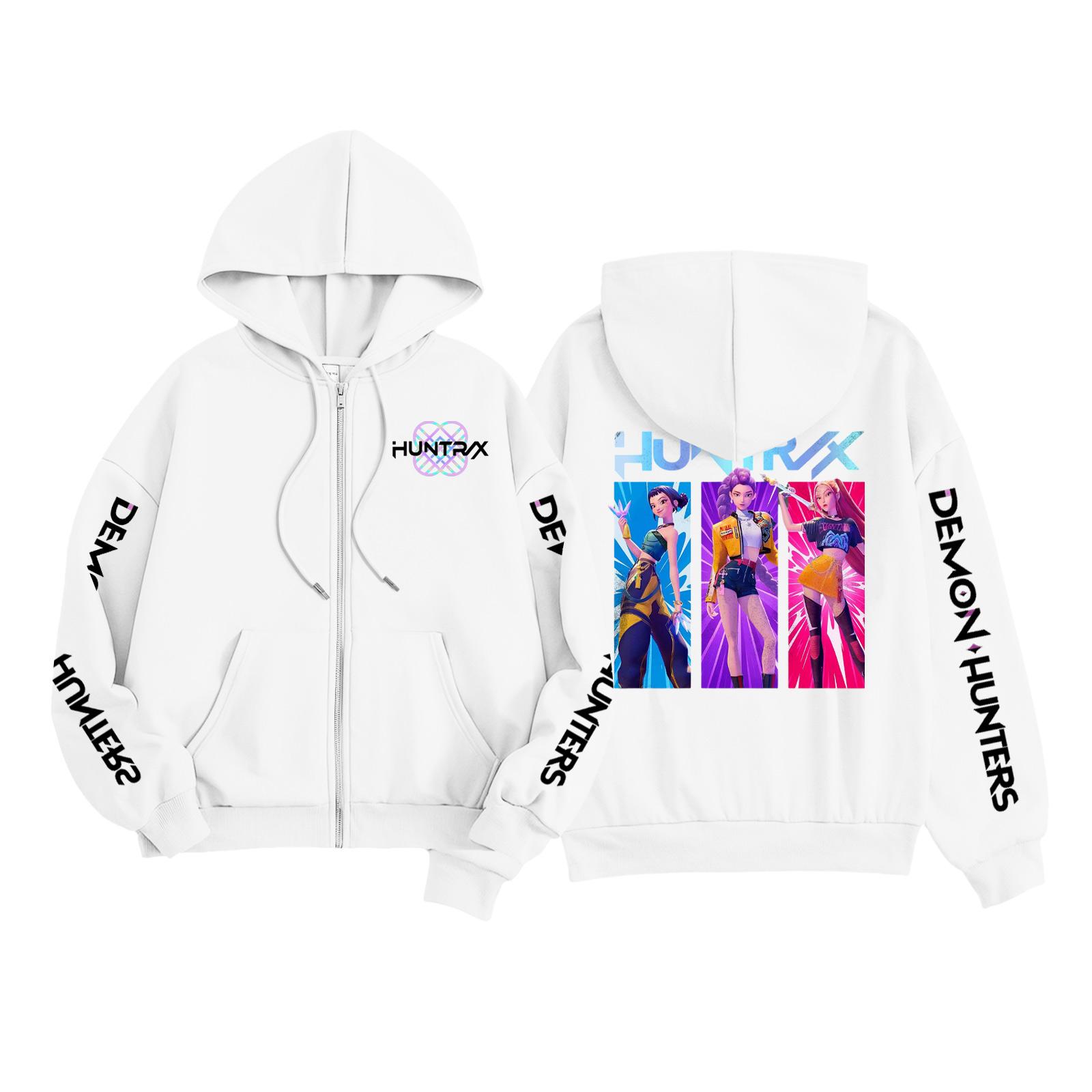 

Дитяча мода Жіноча легка толстовка з капюшоном на блискавці з довгим рукавом з принтом та кишенями 160 білий