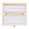 50PCS Biology Glass Prepared Microscope Slides Specimens Wooden Slide Storage Box Case