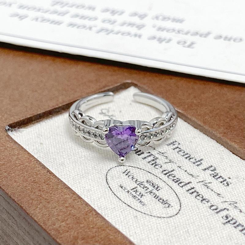 Medieval Court Style Retro Enamel Dripping Oil Ring Female Flower Butterfly Niche Light Luxury High-End Ring