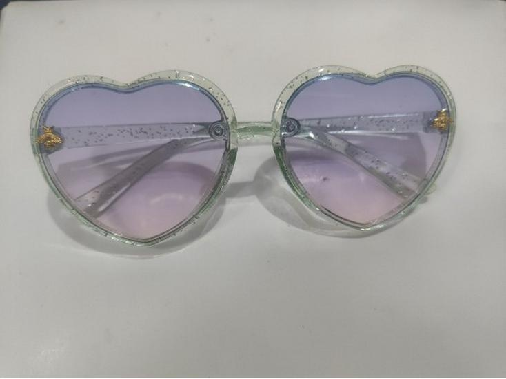 Children's Heart-Shaped Glitter Bee Sunglasses - Trendy Cartoon Style for Girls