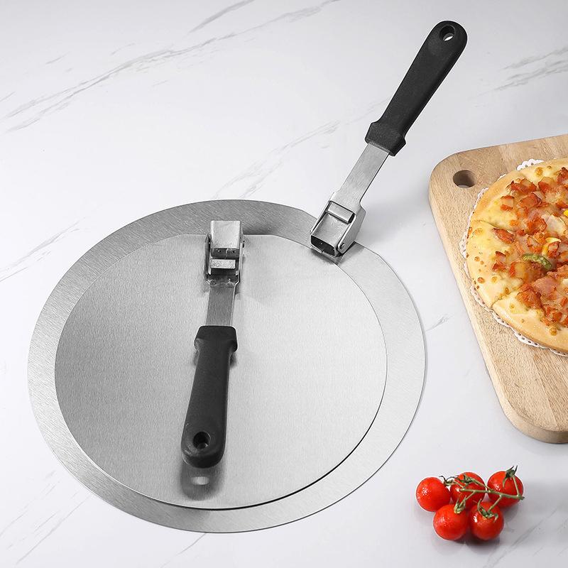 Pizza Shovel Spatula Plastic Handle Foldable Round Stainless Steel Cake Tools Accessories Non-Stick Pastry Paddle Kitchen Baking