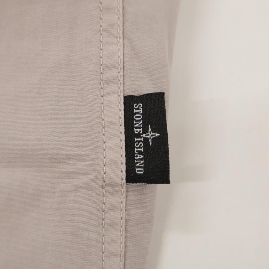 STONE ISLAND 671511101 One-point embroidered shirt tops M beigeUsed