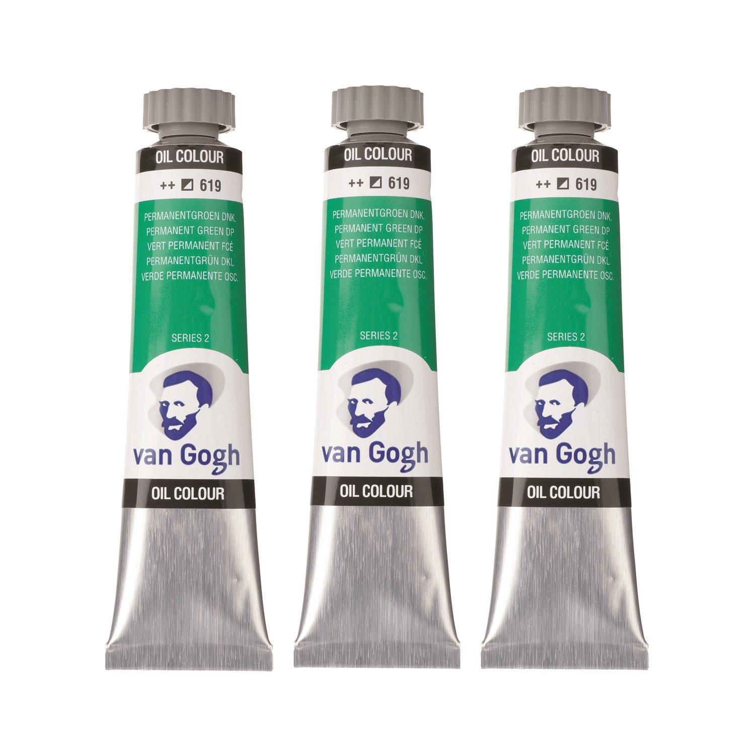 

Talens Van Gogh Зелений Стійкий Темний (T0204-619-3) Набір масляних фарб 20 мл з 3 штук