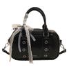 Handbag Bag Women'S Casual Simple Soft Leather Bowling Bag High-End Shoulder Messenger Bag