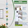 7.87Ft Hummingbird Rain Chains for Gutters Rain Catcher Chain Metal Rainwater Catcher Chain for Eaves Drainage