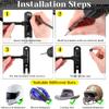 Motorcycle Helmet Rack Wall Mount Metal Hat Bike Helmet Holder Double Hook  Display Helmet Hanger Stand Motorcycle Accessories