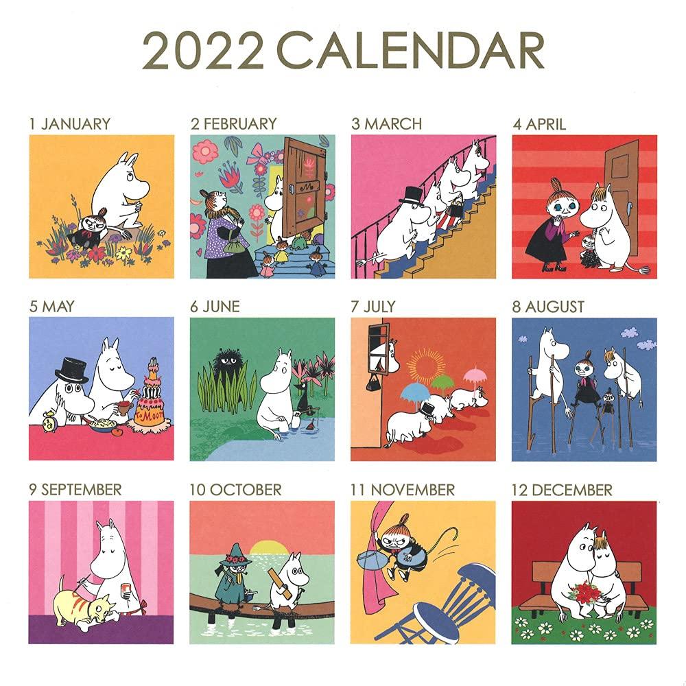 Gakken Staful Moomin 2022 Wall DM12005 Calendar, Square,