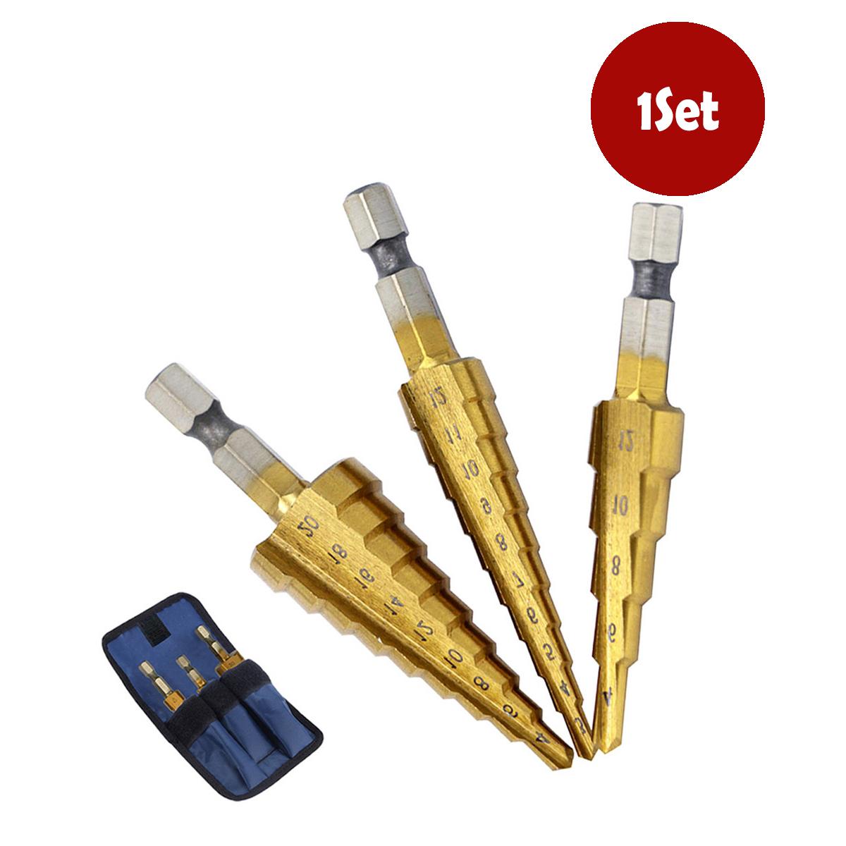 

Ступенчатое сверло из титана HSS, высокоскоростной набор ступенчатых сверл, инструменты для пильных сверл, коническое сверло для металла, дерева 3-12/4-12/4-20 мм