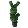 90cm Künstlicher Hasen-Formschnittbaum mit Lichterkette Falsche Hasenpflanze für Außen Innen Ferienhaus Dekoration
