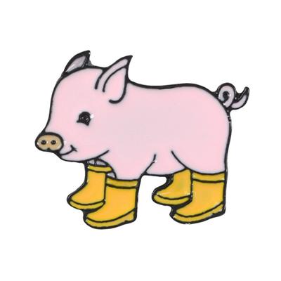 Lapel Brooch Cute Pig Shapes Alloy Unisex Collar Brooch for Gifts