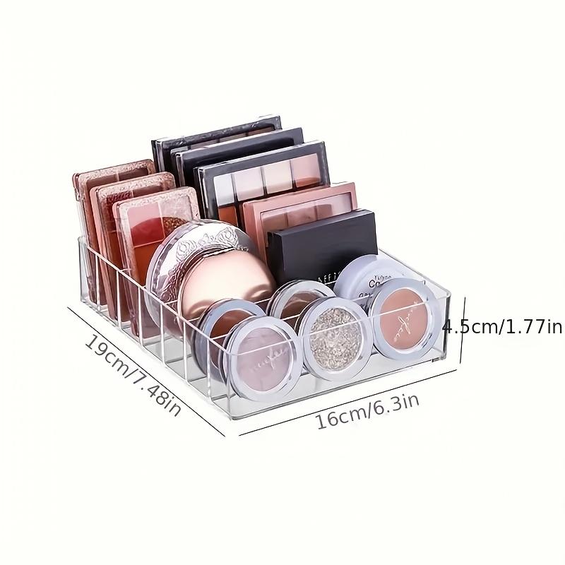 7 Grids Transparent Makeup Organizer Box Vanity Bathroom Portable Cosmetic Storage Box Acrylic Lipstick Eyeshadow Brushes Holder