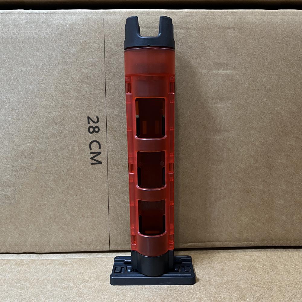 Portable Fishing Box with Rod, Lure, and Cup Holder Accessories