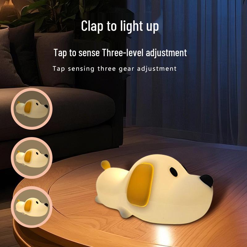 

Dull Dog Silicone Night Light - USB Rechargeable, Adjustable Soft Glow, Perfect Gift and Bedside Atmosphere Lamp with Long Battery Life Multicolor