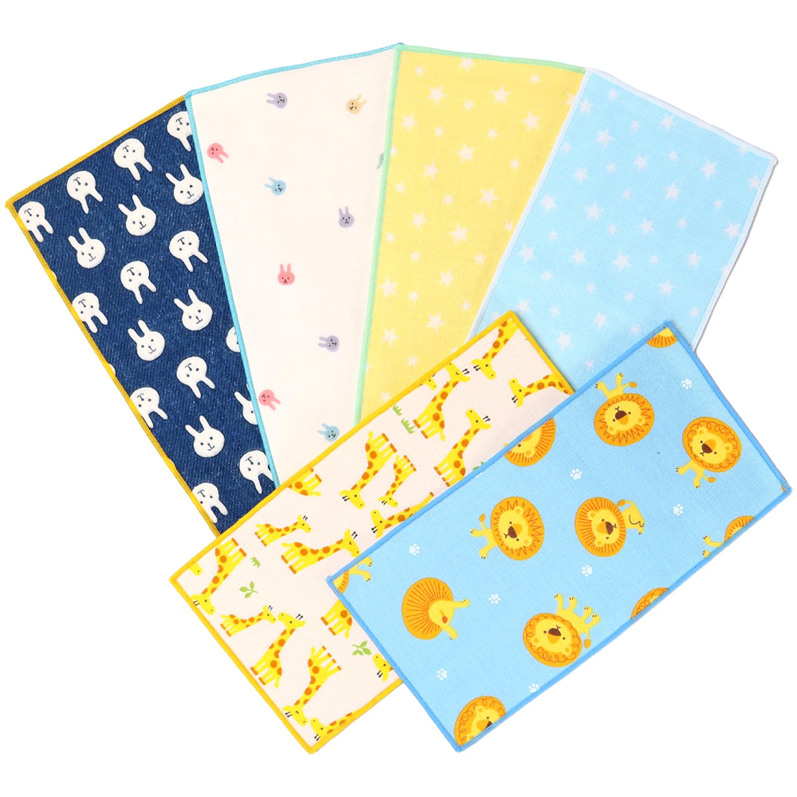 

Half Set in Gauze Handkerchiefs with Cute POP Set [cluster] Kids Handkerchiefs, 6-Piece [Made Japan] Patterns,