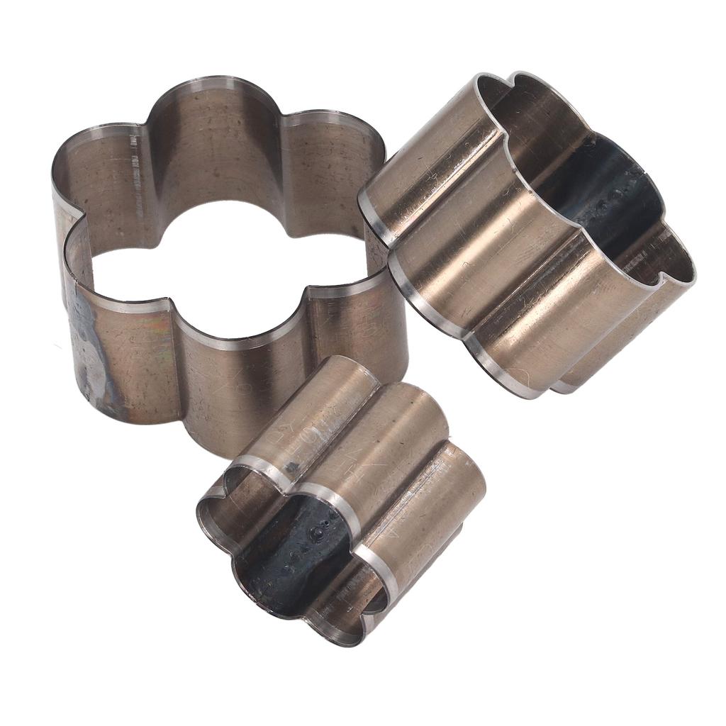 3 ks Vykrajovátka na kůži ve tvaru květiny 30 40 50 mm Legovaná ocel Vykrajovací matrice na kůži Děrovací forma pro DIY