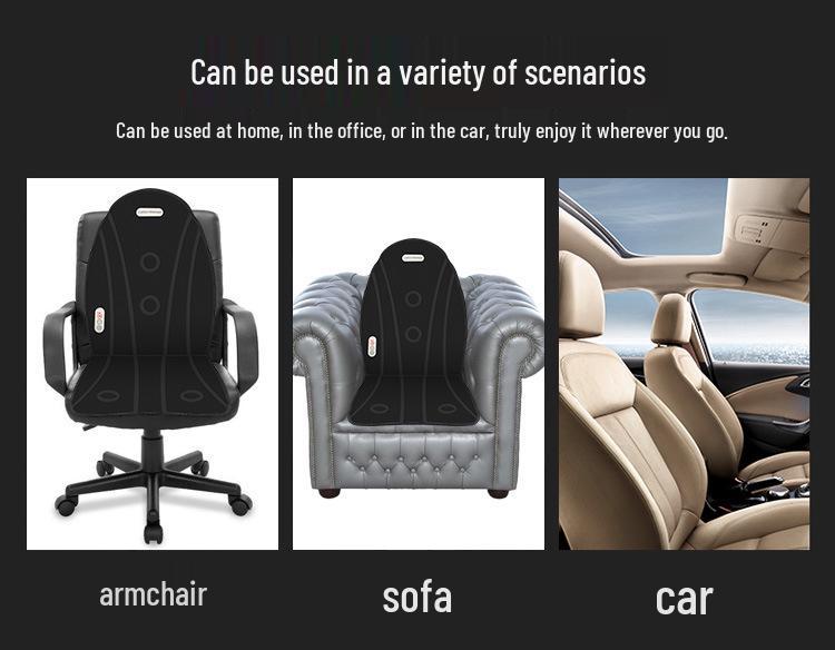 Heated Massage Seat Cushion for Office, Car & Winter Use - Vibrating Lumbar Support with Heat Therapy