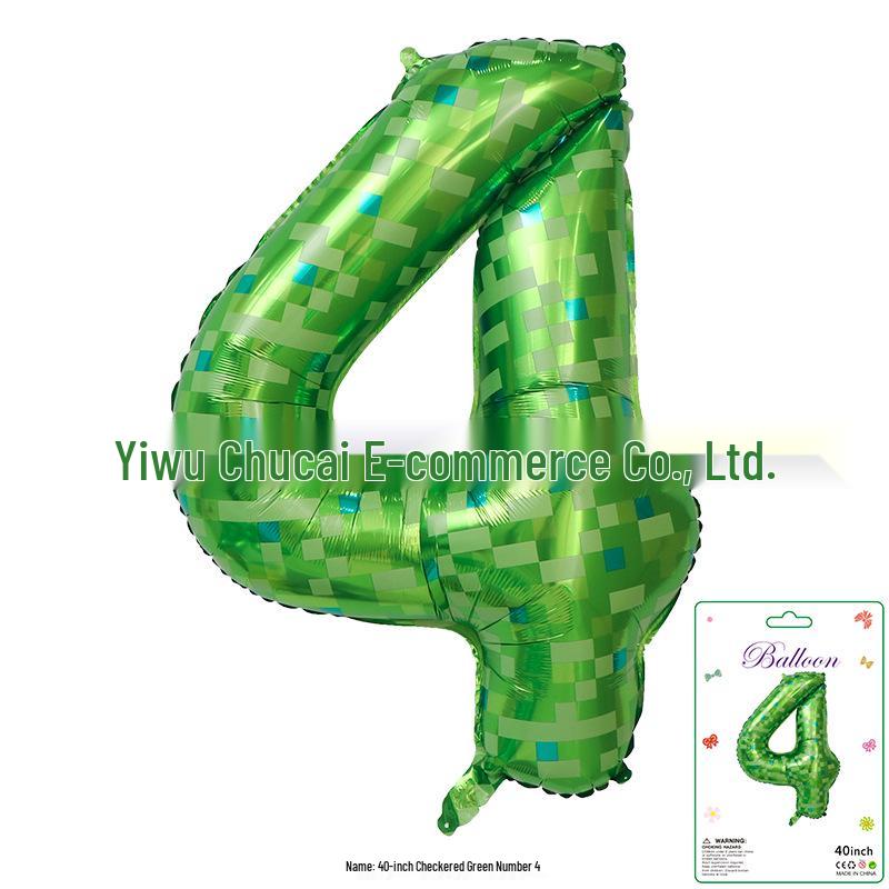 Décoration Bandeau Rayé à Carreaux Vache Dégradé 40" - Grand Chiffre pour Scène de Fête d'Anniversaire de Bébé