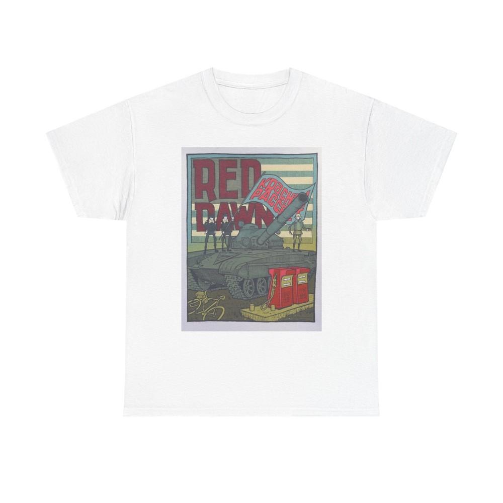 Red Dawn Graphic T Shirt Vintage Movie Poster Retro Unisex Heavy Cotton Tee Unisex T-Shirt L