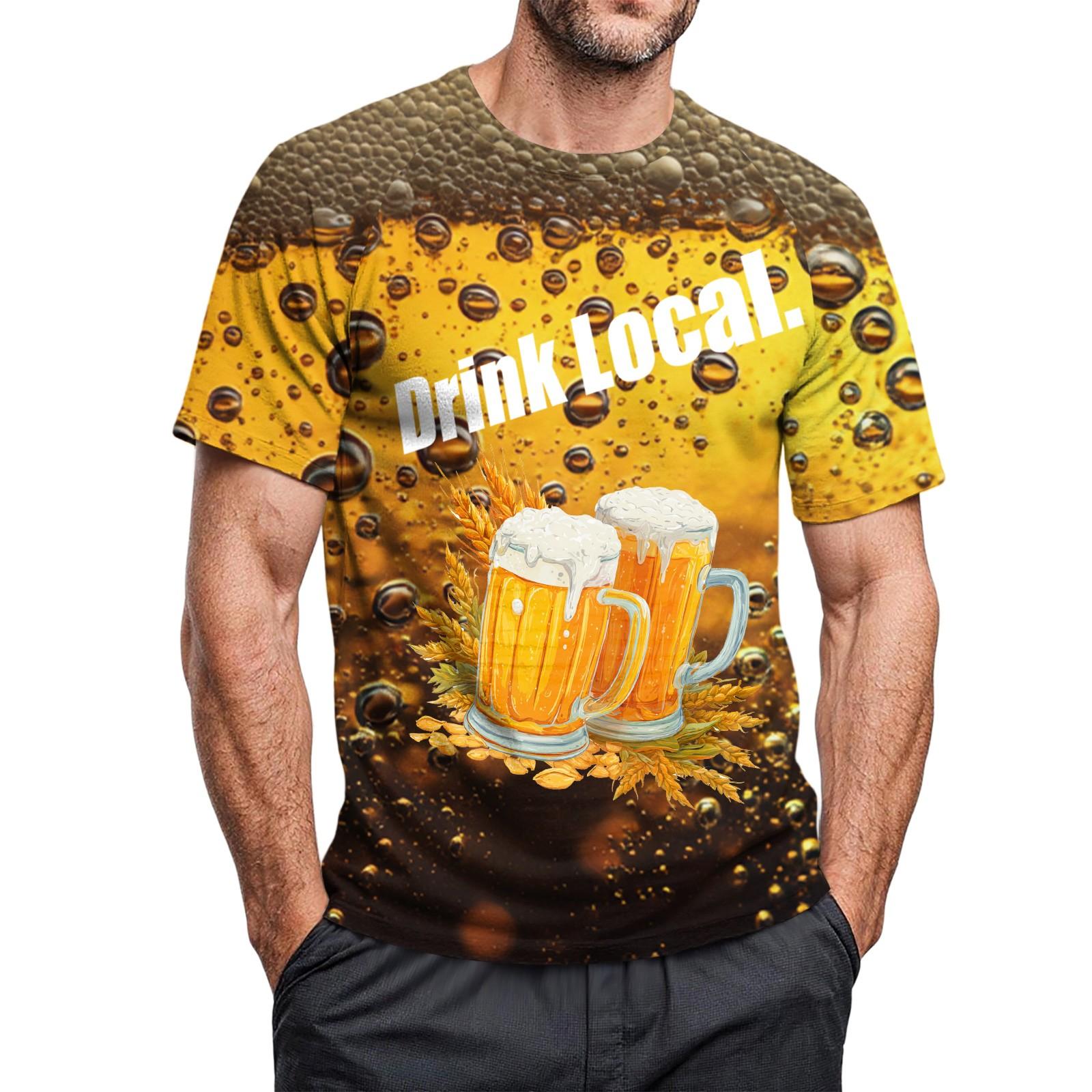 

Мужская повседневная футболка с круглым вырезом и короткими рукавами с принтом XL жёлтый