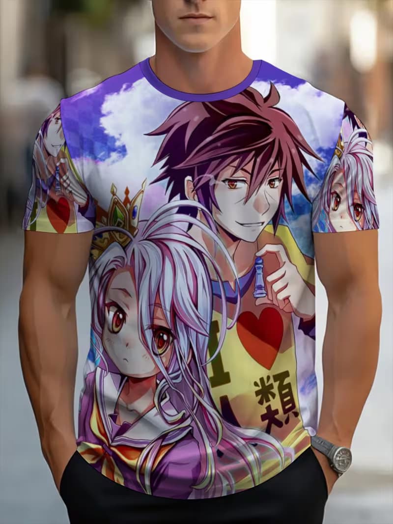 

Men s Retro 3D Graphic Print T-Shirt - Perfect for Daily Wear and Vacation S