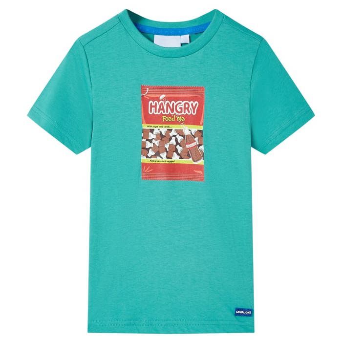 T-shirt pour enfants avec manches courtes menthe foncé 92/104/116/128/140