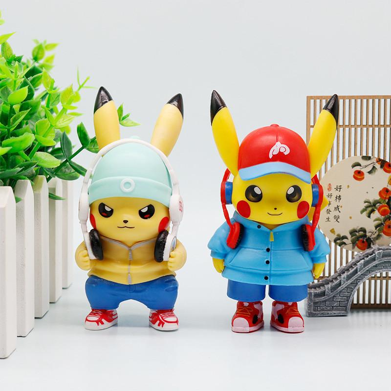 Trendy Music Clothing Pikachu Pvc Character Toys Model For Kids Collectors And