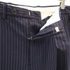 Salvatore Ferragamo Made In Italy Striped Pattern Slacks Pants 46 Navy Men's Used
