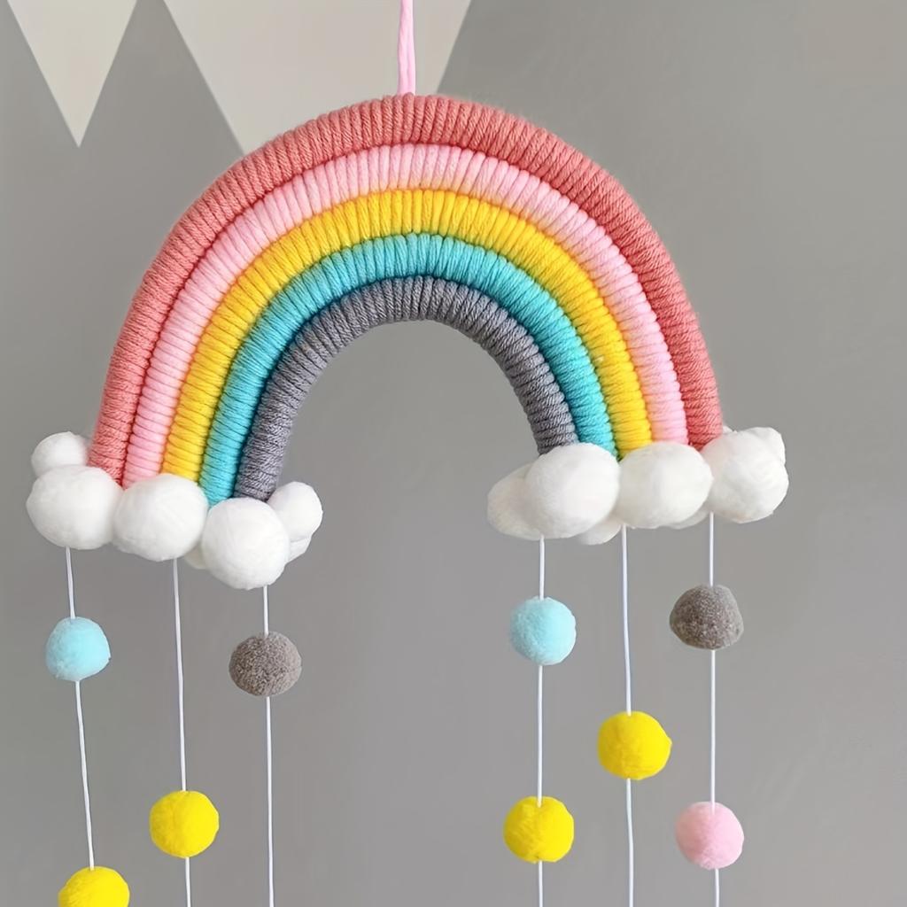 1pc Bohemian Decorative Hanging With Tassel Rainbow 7.87x17.7inch Room Decor Home Decor Holiday Decor Festivals Decor Background