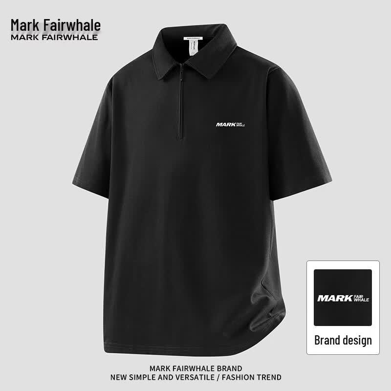 Mark Fairwhale Men s Loose Fit Half-Zip Polo Shirt 2XL