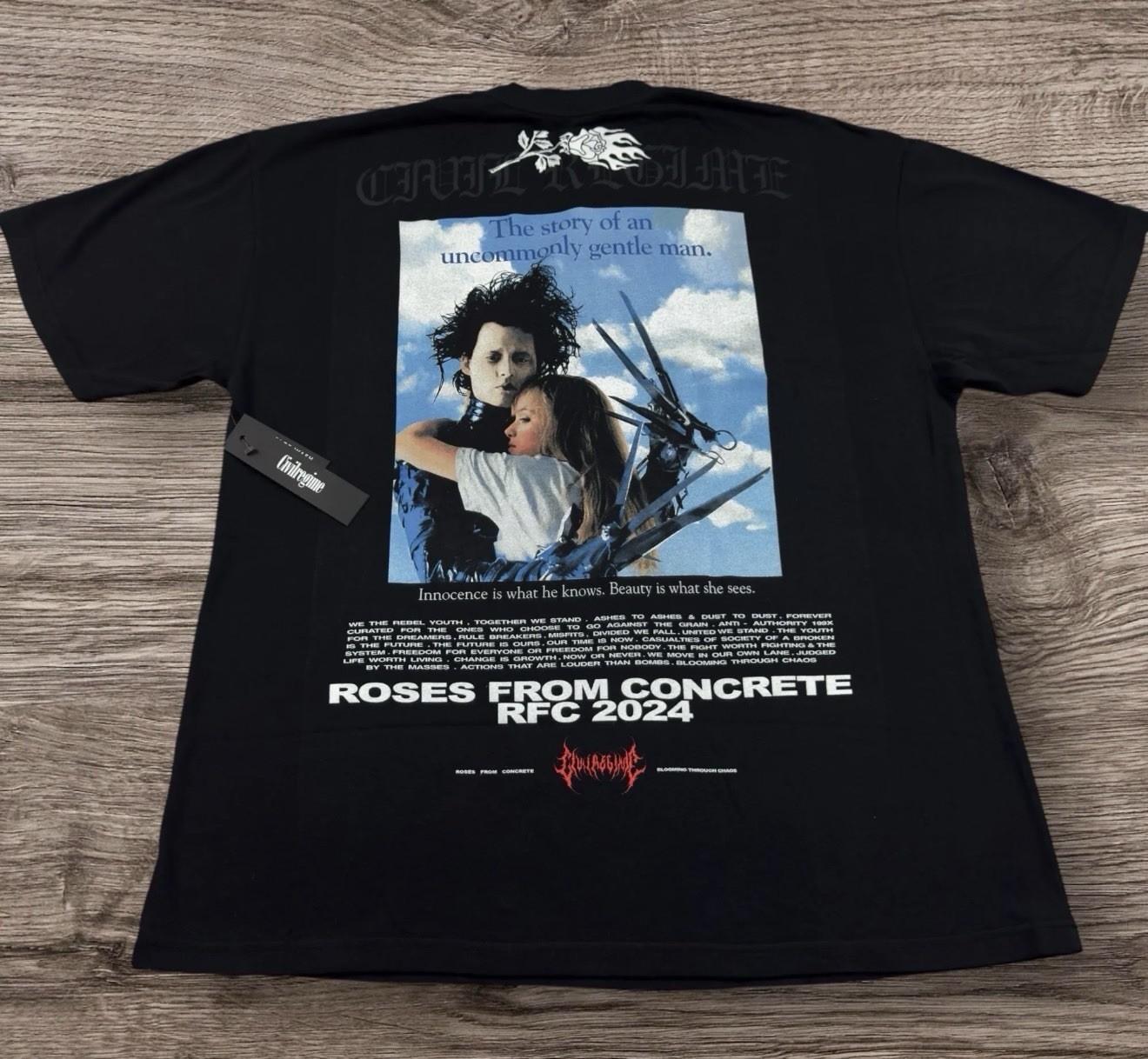 Civil Regime x Edward Scissorhands Collab Oversized X-Large Unisex T-Shirt XL
