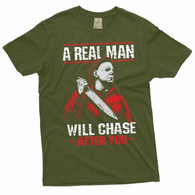 Men's Scary Halloween Shirt Horror Movie Costume Serial Killer T-Shirt