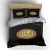 Golden Snake and Stars Pattern Bedding Set Bedding set (1 duvet cover, 2 pillowcases, duvet not included)