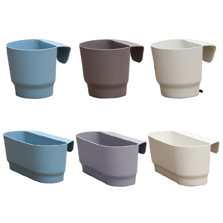 Home Space Saving Hanging Flower Pot with Water Reservoir for Indoor Outdoor Use