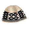 Plaid wool hat women's autumn and winter niche design sense knitted hat warm and cold-proof bag head cold hat