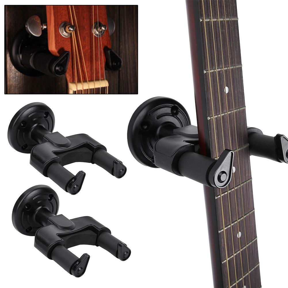 2Pcs Quality ABS Guitar Hanger Wall Mount Hooks for Bass Mandolin Banjo Violin
