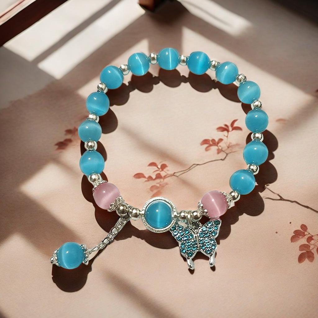 2025 Jadeite Green Jade Rabbit Bracelet: High-End Chinese Style, Year of the Snake, Elegant Women's Niche Beaded Design
